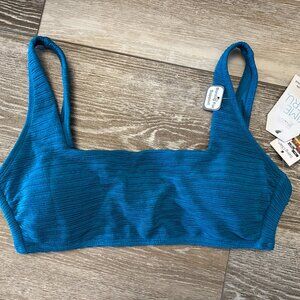 NWT Time & Tru Swimwear Sz M Teal Turquoise Bikini Top Cute!
